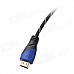 HDMI V1.4 Male to Male Connection Cable - Black + Blue + Golden (5M-Length)