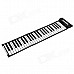 MD49 Portable USB MIDI Roll-up 49-Key Soft Silicone Keyboard Piano - Black + White