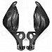 MO046 Cool Windproof Motorcycle Handlebar Guard Protector - Silver + Black (2 PCS)