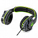 SADES SA708 Cool Stereo Gaming Headphone w/ Microphone - Green + Black (3.5mm Plug / 1.8m-Cable)