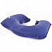 U-Style Air Inflatable Car Neck Pillow Cushion - Deep Blue