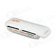 Airship Shape 480Mbps USB 2.0 MicroSD / TF / SD / MiniSD / MS / M2 Card Reader - White (Max. 32GB)