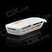 Airship Shape 480Mbps USB 2.0 MicroSD / TF / SD / MiniSD / MS / M2 Card Reader - White (Max. 32GB)