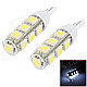 T10 2.5W 270lm 13-SMD 5050 LED White Light Car Reading / Clearance / Indicator Lamp (DC 12V / Pair)