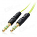 3.5mm Male to 3.5mm Male Stereo Audio Cable for Cell Phones / Speakers - Green (100cm)