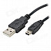 Mini USB Male to USB Male Charging Cable for Sony PS3 Controller - Black (80cm)
