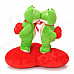 Sweat Kiss Frog Couple Doll Valentines Gift - Red + Green