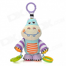 Bed Hanging Baby Bell Ringing Little Hippo Doll - Multicolored