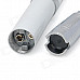 Pen Style Butane Jet Lighter w/ Flashlight - White + Silver