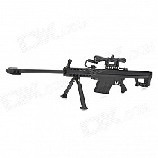 1:6 M82A1 Barrett Detachable Sniper Rifle Display Model - Black + Golden