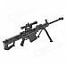 1:6 M82A1 Barrett Detachable Sniper Rifle Display Model - Black + Golden