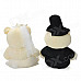 Wedding Bears Shaped Plush Toy - Beige + Black (Pair)