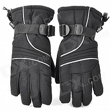 Universal Motorcycle Windproof Warm Glove - Black