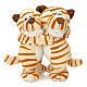 Cute Hugging Tiger Shaped Plush Toy for Lovers - Light Yellow + Brown (Pair)