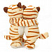 Cute Hugging Tiger Shaped Plush Toy for Lovers - Light Yellow + Brown (Pair)