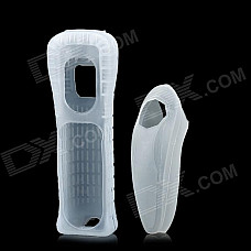Protective Silicone Case for Wii U Remote and Nunchuk Controller - Translucent White