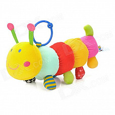 Musical Belling Caterpillars Style Plush Bed Hanging Stuffed Toy / Doll w/ Ring - Multicolored