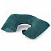 U-Style Air Inflatable Car Neck Pillow Cushion - Blue Green