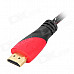 HDMI 1.4 Male to Male Cable for Computer and TV Connection - Red + Black + White (150cm)