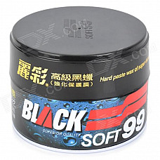Car Coating Wax Hard Paste w/ Sponge - Black (300ML)