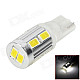 DM130111338 T10 5W 250lm 10-SMD 5730 LED White Light Car License Plate / Reading Lamp (2 PCS / 12V)