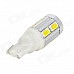 DM130111338 T10 5W 250lm 10-SMD 5730 LED White Light Car License Plate / Reading Lamp (2 PCS / 12V)