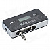 LH-101 0.8" LCD Rechargeable Car Handsfree FM Transmitter for Iphone + More - Black + Silver