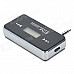 LH-101 0.8" LCD Rechargeable Car Handsfree FM Transmitter for Iphone + More - Black + Silver