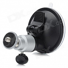 LSON LLH65A-CY Car Suction Cup Mount Holder for GPS / DVR / Camera - Black + Silver