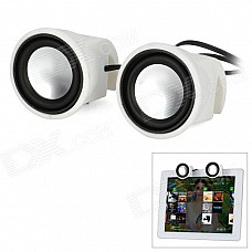 MINI-2 3W Portable Speakers for Ipad + Iphone + More - White + Black