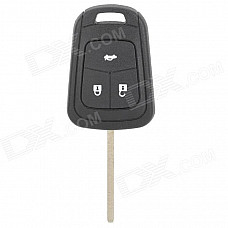 AML030838 Replacement 3-Button Transponder Smart Key Casing for Chevrolet Aveo - Black + Silver