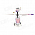 YiZHAN 58021 Rechargeable Wireless 3.5-CH Control Mini Light Projection Helicopter - Purple + White