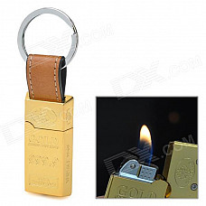 609 Gold Bar Style Butane Lighter w/ Keychain - Golden