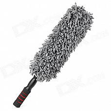 Stainless Steel Handle Retractable Fine Fiber Car / Home Washing Brush - Grey + Black