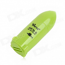 4-in-1 Bullet Shaped USB 2.0 TF / M2 / SD / MS Card Reader - Green