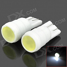 T10 1W 100lm 1-LED White Light Car Reading / Clearance / Instrument / Indicator Lamp - White (Pair)