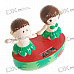 Solar Powered Head Shaking Cute Hula Couple Desktop Toy