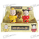 Solar Powered Head Shaking Cute Kung Fu Couple Desktop Toy