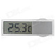 Car LCD Glass Digital Thermometer w/ Suction Cup - Transparent + Silver (1 x AG10)