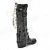 Creative Boot Shape ABS Butane Gas Lighter w/ Keychain - Black