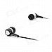 SONGQU SQ-IP1015 Stylish In-Ear Stereo Earphone - Black + Silver (3.5MM Plug)