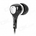 SONGQU SQ-IP1015 Stylish In-Ear Stereo Earphone - Black + Silver (3.5MM Plug)