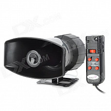 DIY Alarm Car Motorcycle 60W 5-Tone Megaphone Speaker Set - Black