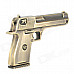 Gun Shape USB 2.0 Steel + Cooper Plated Flash Driver - Bronze (4GB)