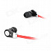 LANGSTON JV-02 Stylish In-Ear Stereo Earphone - Red + Black + Silver (3.5MM Plug)