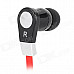 LANGSTON JV-02 Stylish In-Ear Stereo Earphone - Red + Black + Silver (3.5MM Plug)