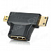3-in-1 1080P HDMI Male to VGA Female Converter Cable + Micro HDMI / Mini HDMI to HDMI Female Adapter