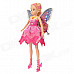 H28C Fairy Butterfly Doll Toy w/ RGB Light 6-LED - Deep Pink (3 x L1154)