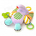 Cute Elephant Sound Bell Polyester Fiber Hanging Doll Toy for Babies - Light Purple + Green + Yellow