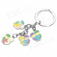 Stainless Steel Colorful Zodiac Keychain (Gemini)